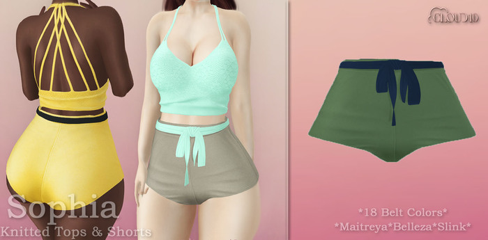 CLoUD10 - Sophia Shorts - Olive (BOX) ADD ME