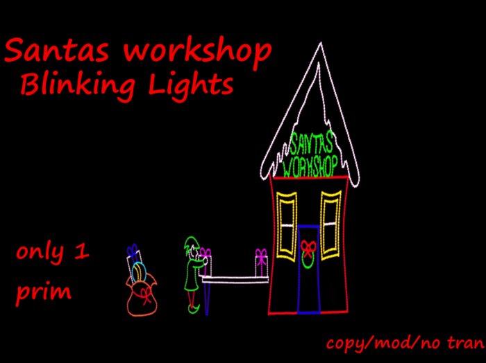 Santas workshop Blinking Lights