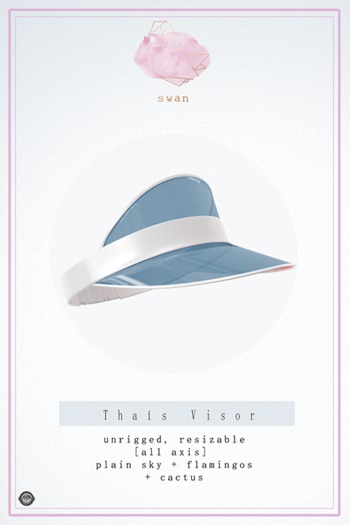 Swan Thais Visor Cap Sky