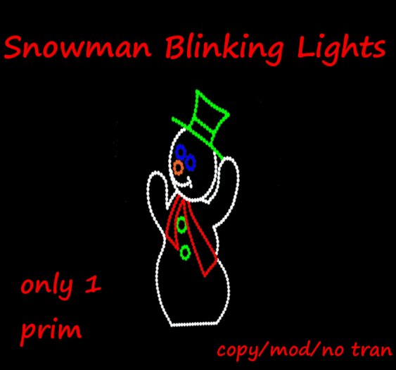 Snowman Blinking Lights