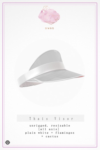 Swan Thais Visor Cap White