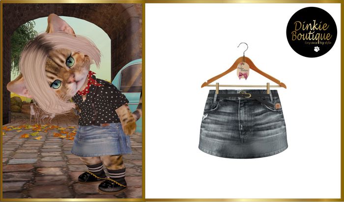 *DB* DINKIES RENA DENIM SKIRT * black