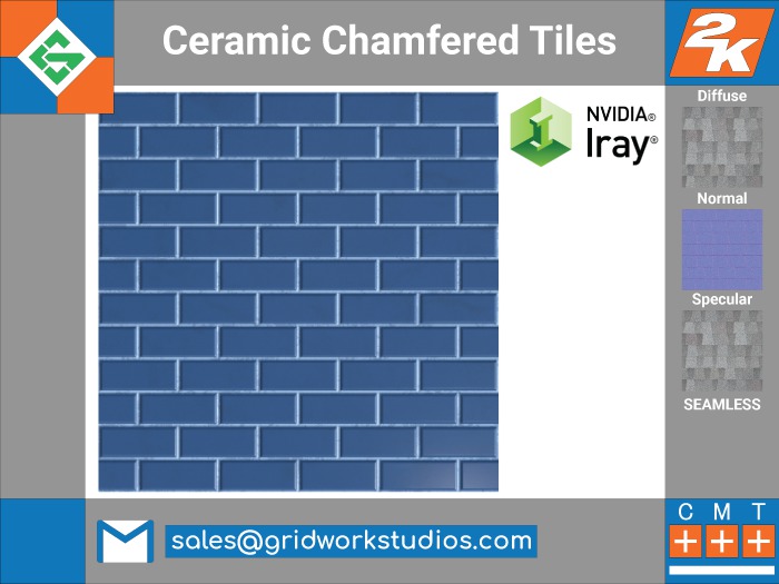 [ G.W.S. ] Ceramic Chamfered Tiles