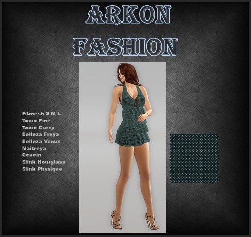 Ruffle halter dress black1