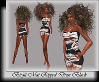 Birgit Mai Ripped Dress Black (BOXED)