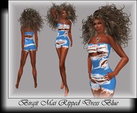 Birgit Mai Ripped Dress Blue (BOXED)