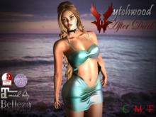 W-AD Satin Strapless Lake Boxed