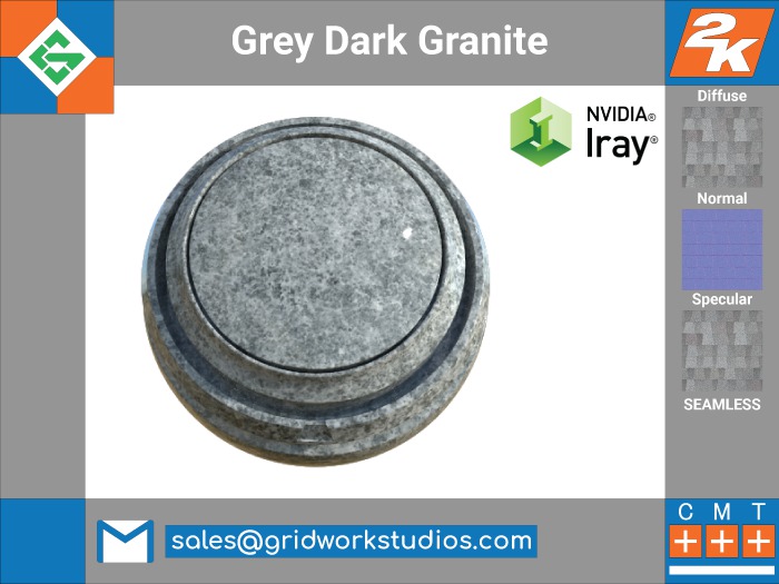 [ G.W.S. ] Grey Dark Granite
