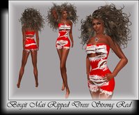 Birgit Mai Ripped Dress Strong Red  (BOXED)