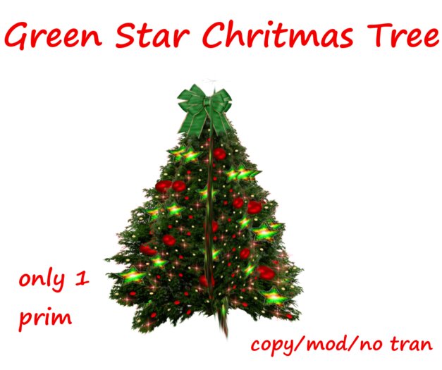 Green Star Color changing lights christmas Tree