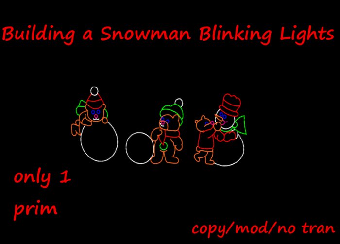 Making A Snowman Blinking Lights