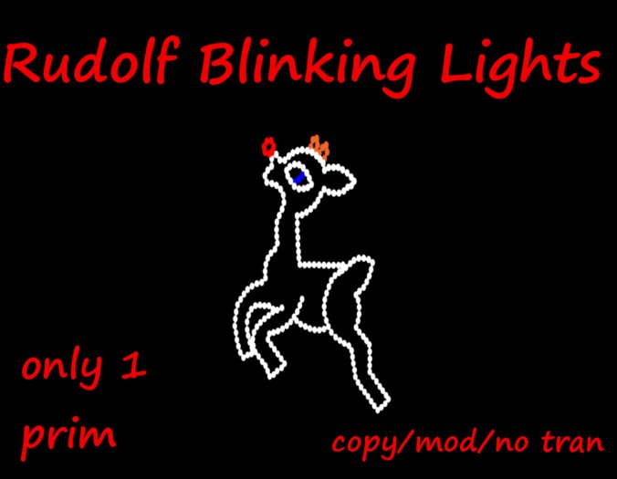 Rudolf Blinking Lights