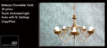 Bellezza Chandelier by Galthies Designs Gold