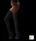 Black Thigh High Boots MAITREYA