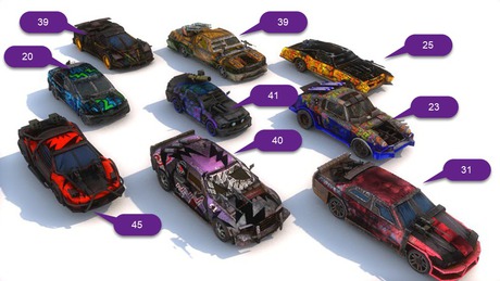 Second Life Marketplace - Pack of 9 Monster Death Race Cars Mesh Full Perm
