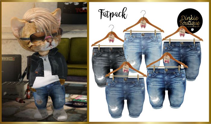 *DB* DINKIES DISTRESSED JEANS* FATPACK