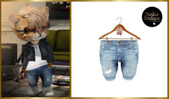 *DB* DINKIES DISTRESSED JEANS* bleached