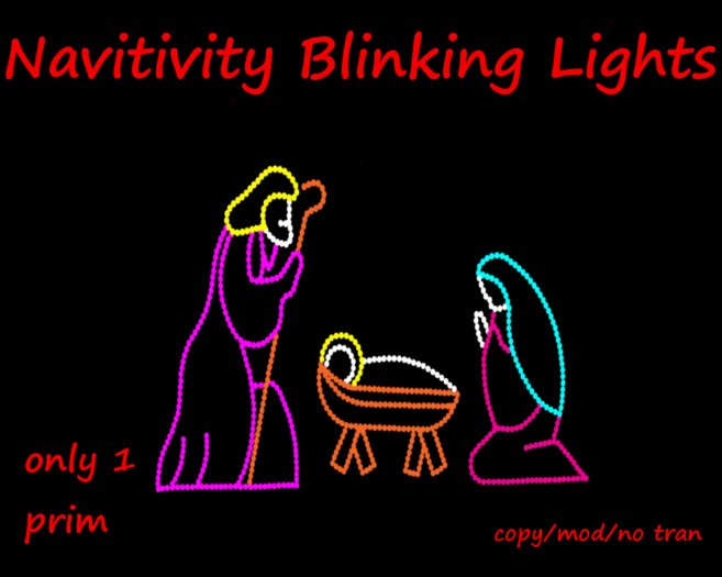 Manger Blinking Lights
