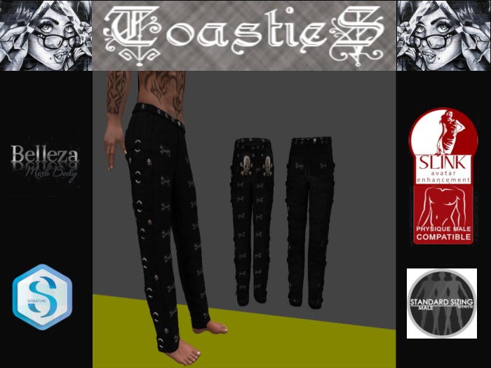 *Toasties* Mens Goth Pants Demo