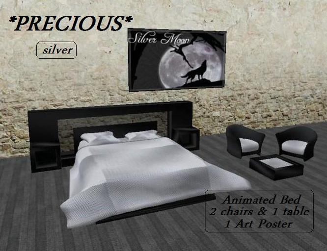 *PRECIOUS*    silver   bedroom in a box