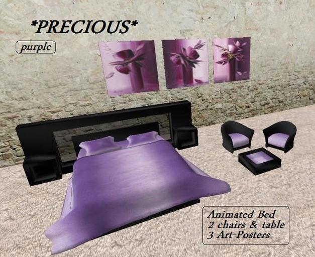 *PRECIOUS*  purple    bedroom  in a box