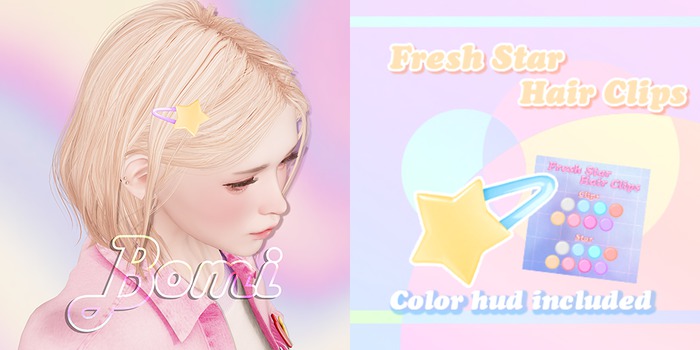 bomi . Fresh Star Hair Clips
