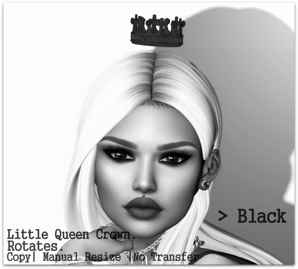WIB - Little Queen Crown - Black   {add }