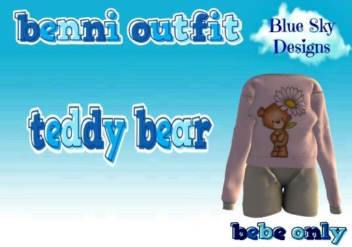 -BSD- Benni Outfit-Bebe-Teddy Bear-Boxed