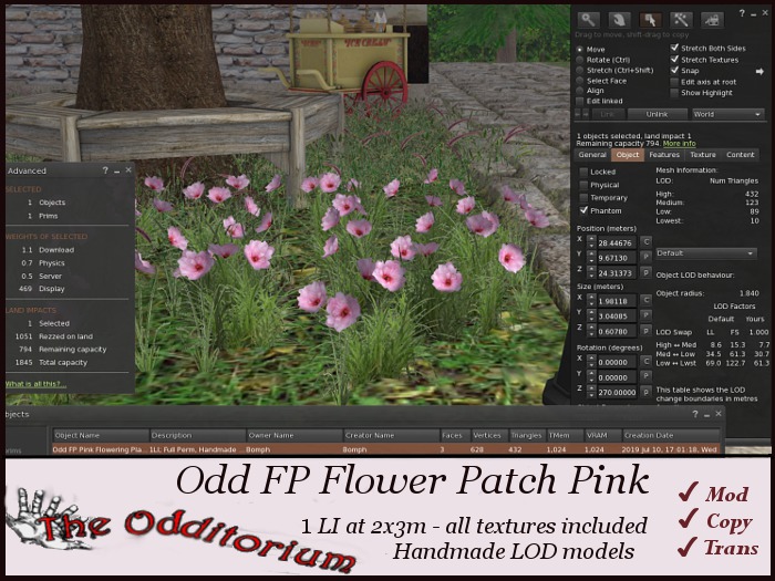 Odd FP Pink Flower Patch (2x3m)