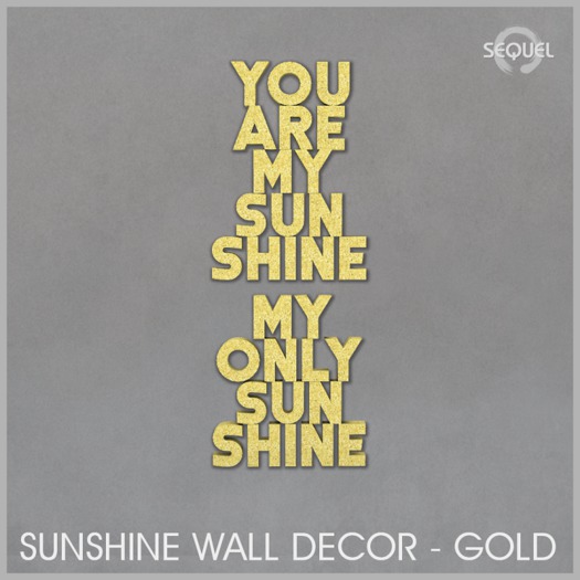 Sequel - Sunshine Wall Decor - Gold (Wear Me)