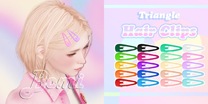 bomi . Triangle Hair Clips