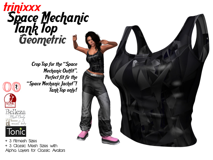 trinixxx Space Mechanic Tank Top Geometric