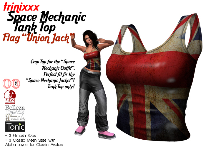 trinixxx Space Mechanic Tank Top Flag "Union Jack"