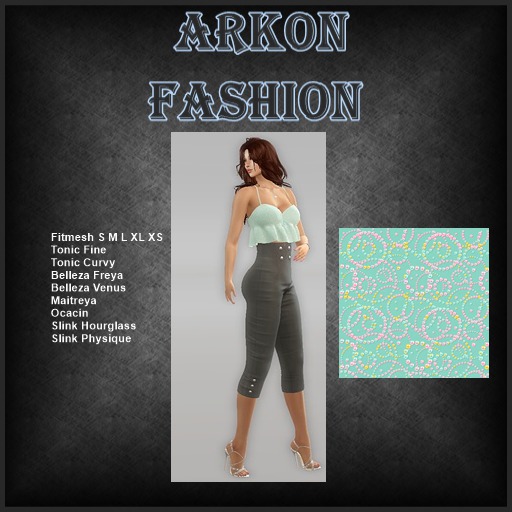 Outfit high waist pant& bra top pearl mint