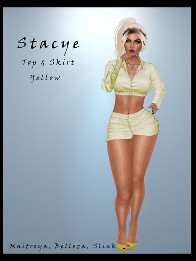 *Shae's Stacye Top & Skirt Yellow