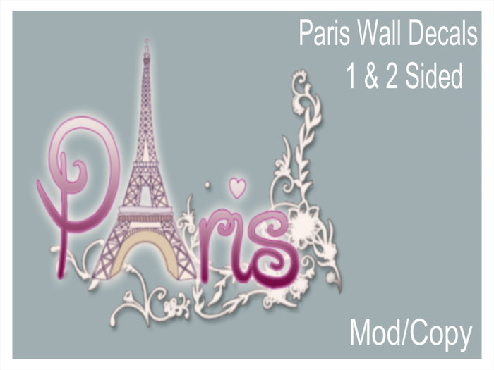 *CC* Paris Wall Decal (BAGGED)