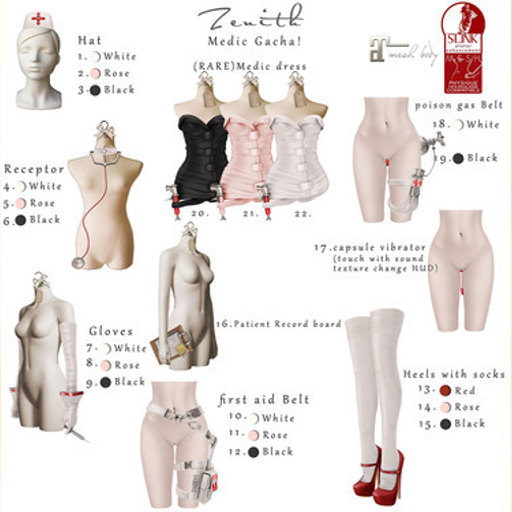 =Zenith=Medic dress (Rose) (Maitreya) - RARE