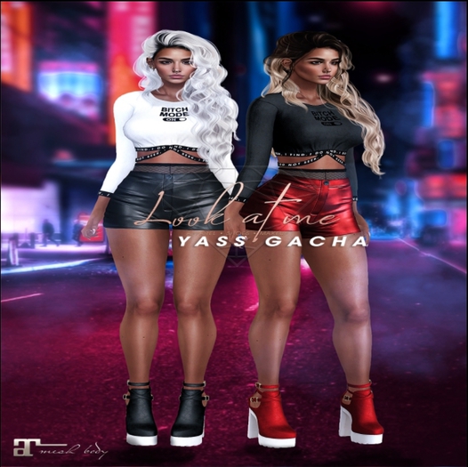 Look At Me. Yass Gacha : Shirt - Beidge COMMON