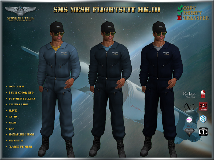 SMS Mesh Flightsuit Mk.III (male) - NAVY
