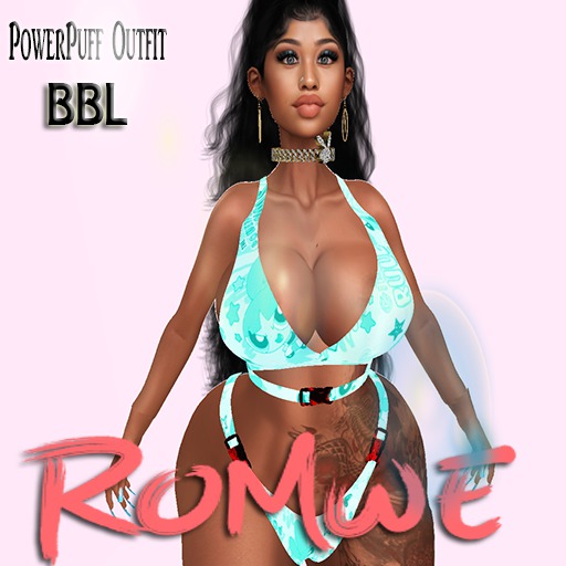 Romwe CyanPowerPuff Outfit BBL