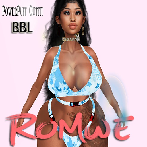 Romwe Blue PowerPuff Outfit BBL