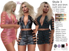*BSASSY* STYLE 3 STRAP SKIRT AND SHIRT OUTFIT WITH HUD