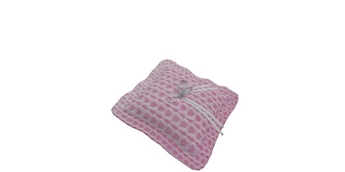 Pink Pillow WHT Ribbon