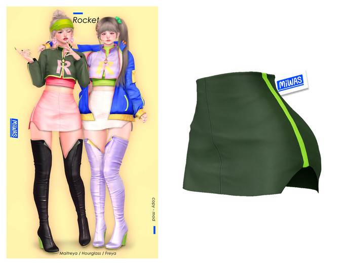 MIWAS / Rocket Skirt #Green