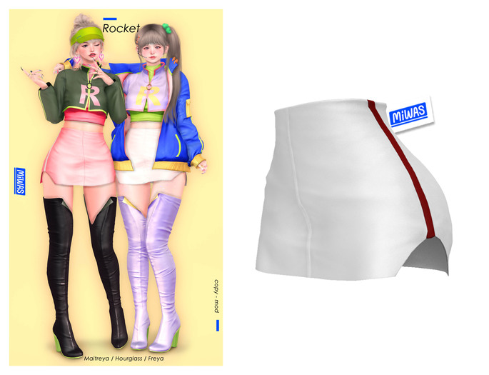 MIWAS / Rocket Skirt #White