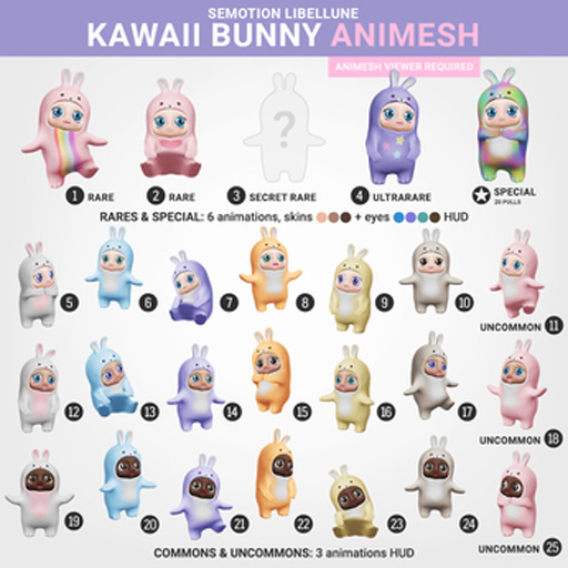 SEmotion Libellune Kawaii Bunny #18 UNCOMMON
