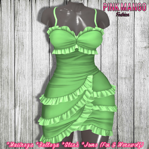 *Pink Mango* Oriana Dress LIME