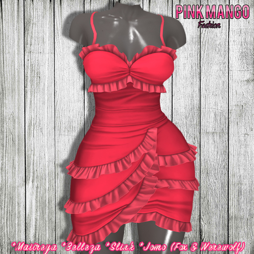 *Pink Mango* Oriana Dress RED