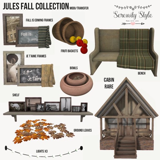 Serenity Style- Jules Fall Cabin RARE A