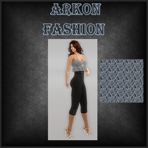 Outfit high waist pant black & bra top white